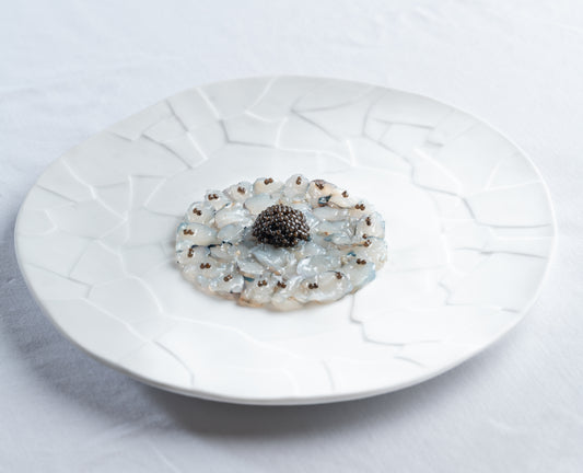 Carpaccio de crevettes et caviar